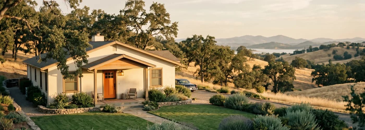 Homeowners Insurance in Folsom, Sacramento County — a local home at golden hour
